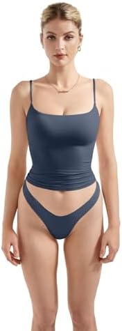 SUUKSESS Women Sexy Square Neck Tank Top Summer Y2K Going Out Vest Basic Cami Shirt
