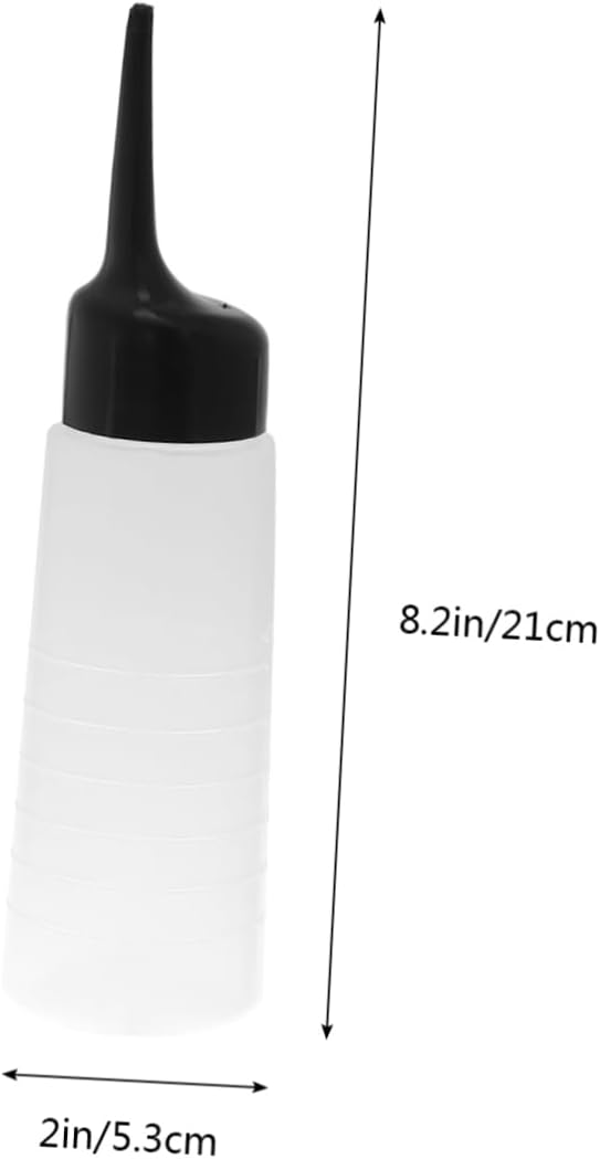 Empty Applicator Bottle Hair Dye Bottle Alicator Set Slant Tip Scale Applicator for Easy Mixing