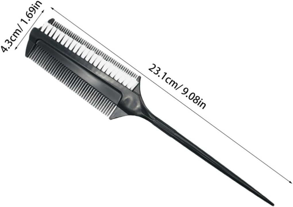 Hair Dye Applicator Brush Double Sided 2pcs Plastic Portable Hair Coloring Comb for Barber and Treatment