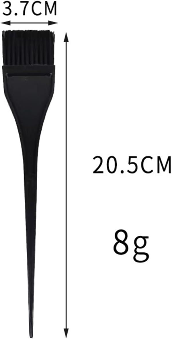 2Pcs Hair Dye Brush, Nylon Bristle Dyeing Comb Applicator Tools for Even Application in DIY Hair Colouring at Salon and Home (Black)