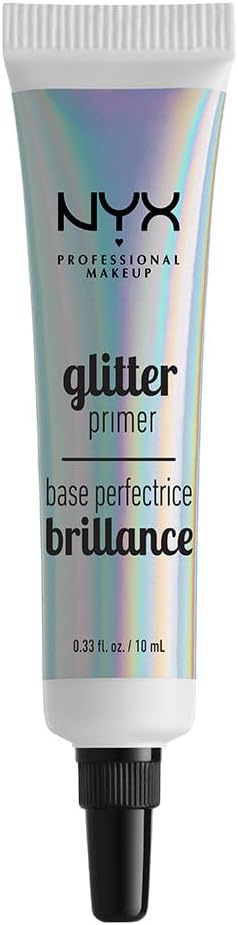 NYX Professional Makeup Glitter Primer, Primer Glitter Glue, Fixing Gel for Loose Glitter, Eye Shadow and Pigment, Long Lasting, Minimizes Glitter Fallout
