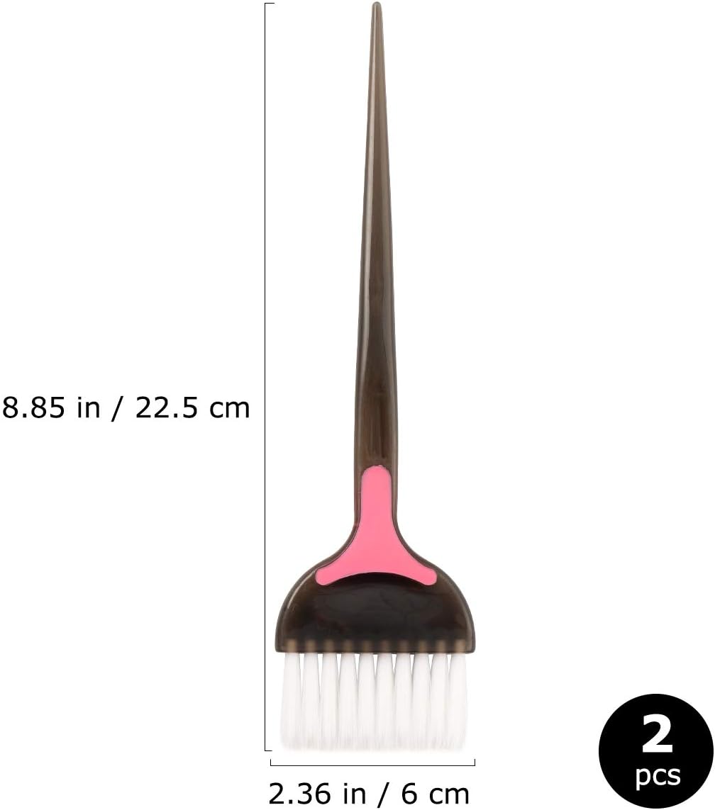 minkissy 2Pcs Hair Color Brush Professional Hair Dye Brush Salon Bleach Tinting for Tint Dying Coloring Applicator Dying (Blue+Black)