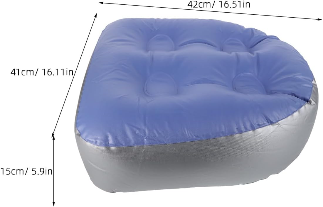 2pcs Inflatable Bath Tub Cushion with Suction Cups Adjustable Thickened Seat for Spa and Hot Tub Portable Adult Bath Pillow Booster for Relaxing Bathing Experience