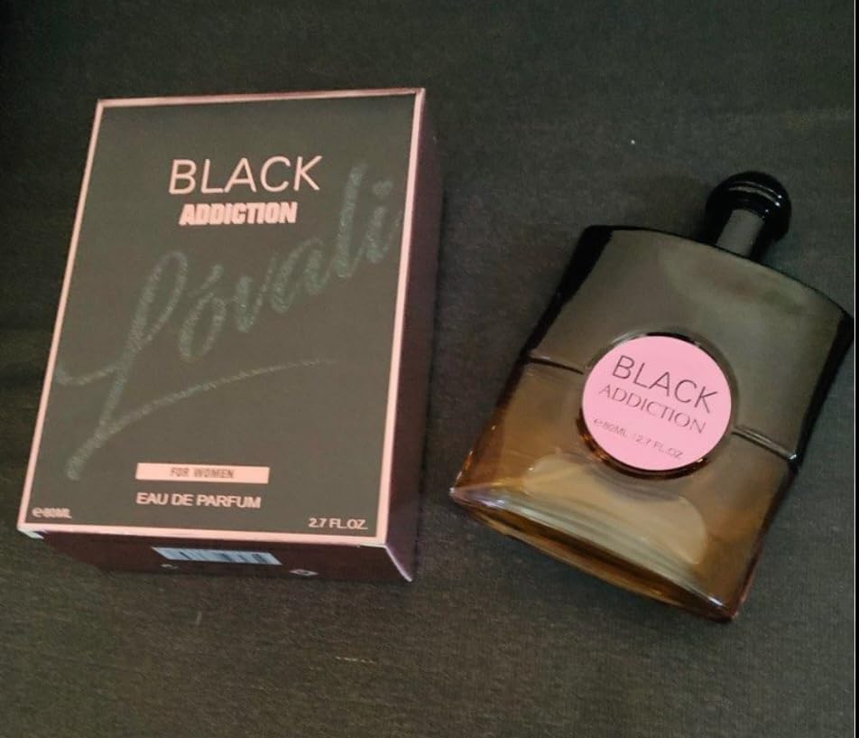 Black Addiction Eau de Parfum for Women – 80ml | Long Lasting Perfume with Jasmine & Floral Notes | Elegant Fragrance Gift | Luxury Cologne for Women (Sweet)