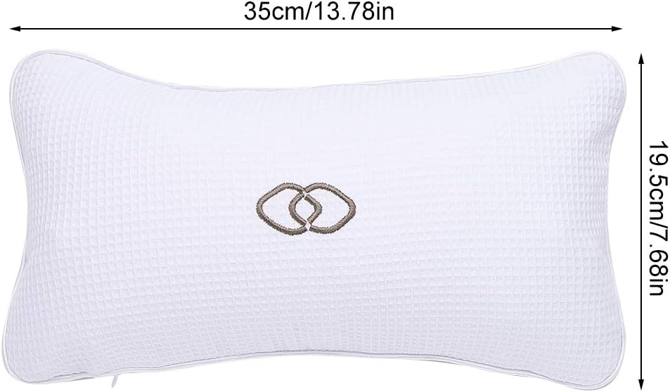 Inflatable Bath Pillow with Suction Cups | Anti-slip Non-Slip Bathtub Pillow Bath Cushion for Bathroom Home Spa Headrest