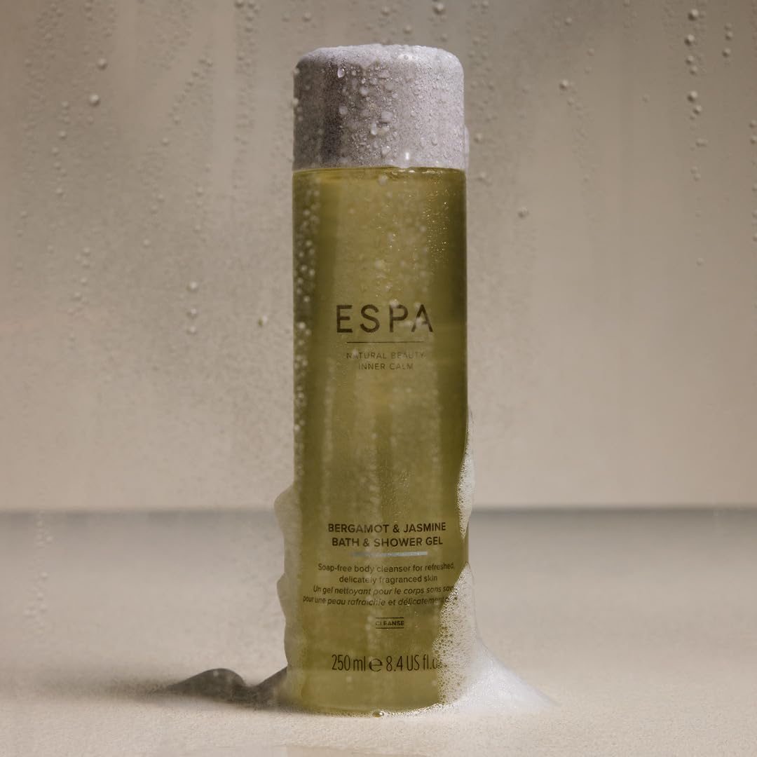 ESPA | Bergamot & Jasmine Bath & Shower Gel | 250ml | Suitable For All Skin Types | 100% Natural Fragrance