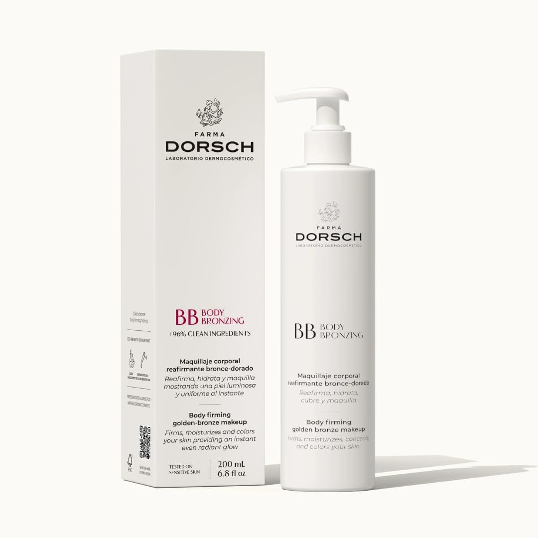 FARMA DORSCH – BB Bronzing | Body Makeup Bronzer | Hydrating & Firming Body Cream | Instant Glow & Golden Tone | Wash-Off Formula | All Skin Types | 200 ml