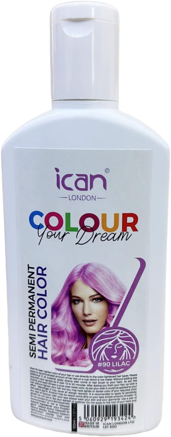 ican London Colour Your Dream Semi Permanent Hair Color 100ml (90-LILAC)