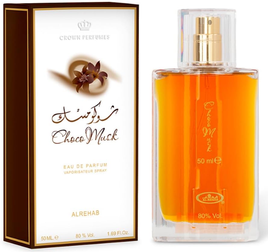 PrimeSportsShop Choco Musk Arabian Fragrance Perfume Spray – Beautiful Sweet Chocolate Aroma – 50ml by Al Rehab