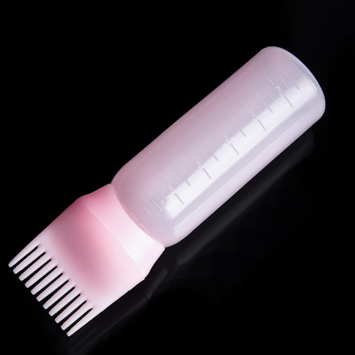 2 Pieces Pink Dye Brush Bottle for Hair Dyeing Shampoo Oil Comb Hair Tools Applicator (Pink)