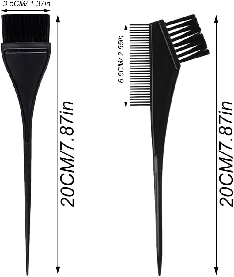 Aeuezxx Hair Hair Coloring Brush, 4 Pcs Hair Dye Brush Set, Tinting Brush, Hair Dyeing Brush, Double Sided Tint Brush, Suitable for DIY Hair Dyeing 