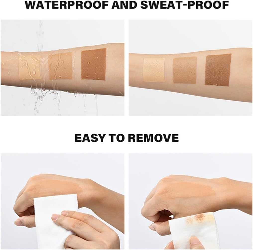 Body Perfector Body Foundation & Body Concealer,Body Coverage Perfector Waterproof,Leg Makeup & Tattoo Cover Up Cream, All Over Complexion Perfector with Extra Large Body Makeup Brush (#02)