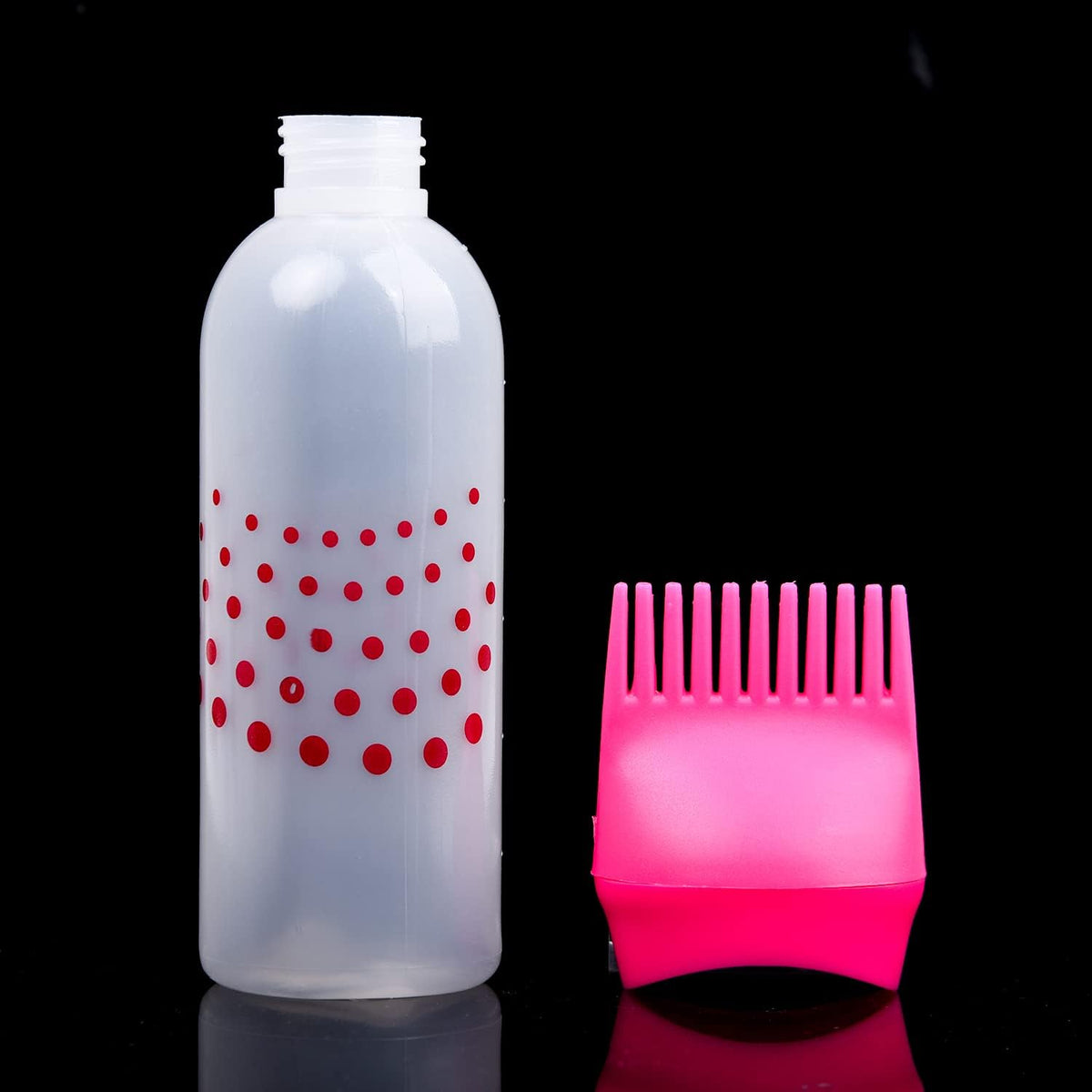 2pcs Applicator Bottle Root Comb Plastic Bottle with Sclae Conveient Squeezable Hair Dye Hair Product