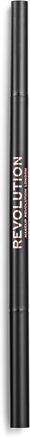 Revolution Precise Brow Pencil, Double-Ended Makeup Tool with Brush for Easy & Ultra Defined Brows and Bold Looks, Dark Brown, 0.05g