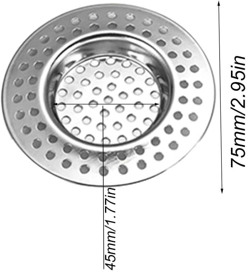 Stainless Steel Sink Filter, 4PCS Sink Strainer, Drain Filters, Kitchen Sink Strainer Plug,Shower Drain Filters, Hair Filters, Drain Protectors
