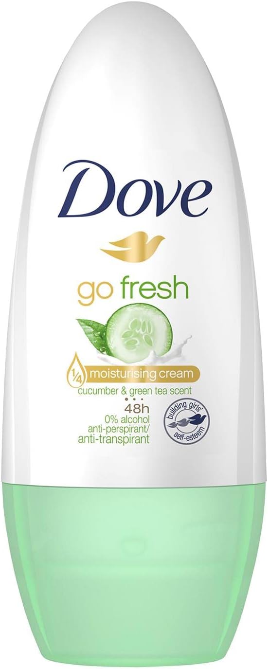 6 x Dove 48H protection Anti-perspirant Roll On 50 ml - Cucumber & Green Tea