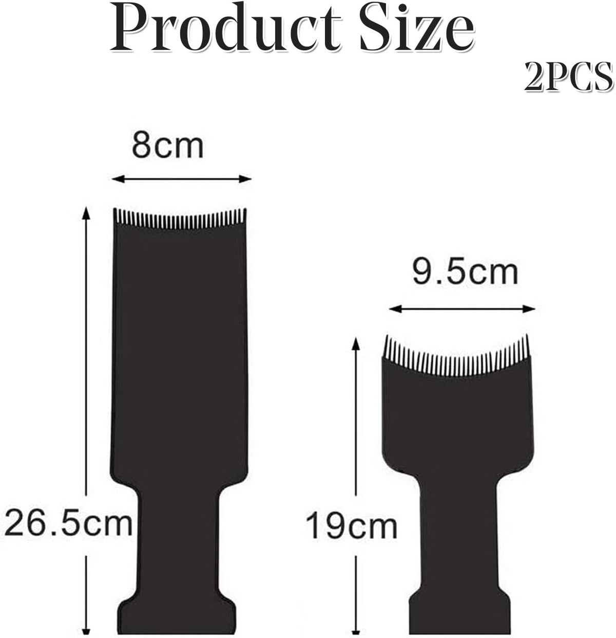 2PCS Hair Highlighting Board with Teeth, Flat Top Comb for Balayage, Professional Dyeing Kit for Salon & Home Use, Reusable Plastic Tool for Multi-Colour Coloring