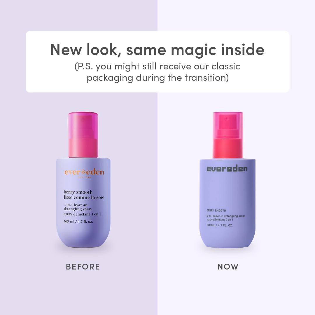 Evereden Kids Hair Detangling Spray: 4-in-1 Leave-In Detangler Spray - Moisturize, Strengthen, Protect, & Easily Tackle Even the Toughest Knots - Clean & Vegan - All Hair Types