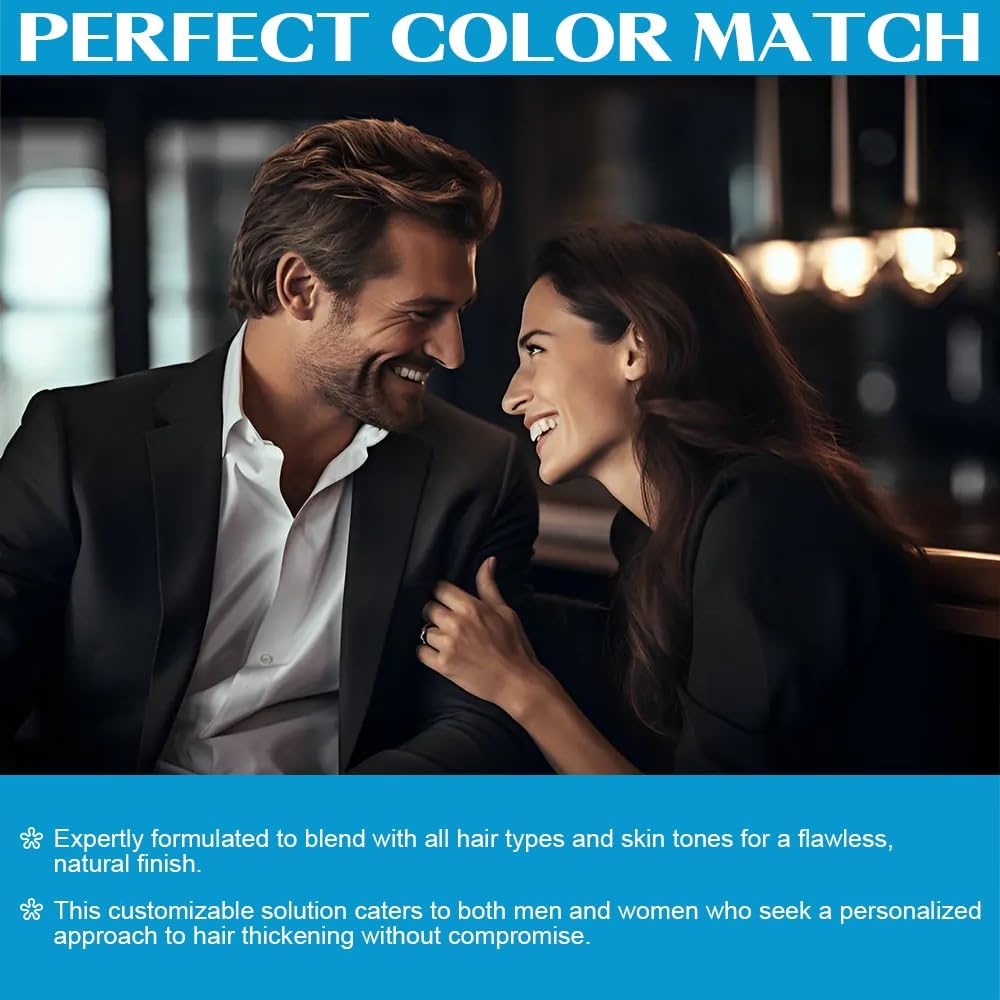 Hair Fibres DARK BROWN for Thinning Hair, Natural Keratin Hair Fibres for men & Women for Instant Result, Concealer for Thicker, Fuller Hair, Undetectable & Secure, Premium Long-Lasting Hold (28g)