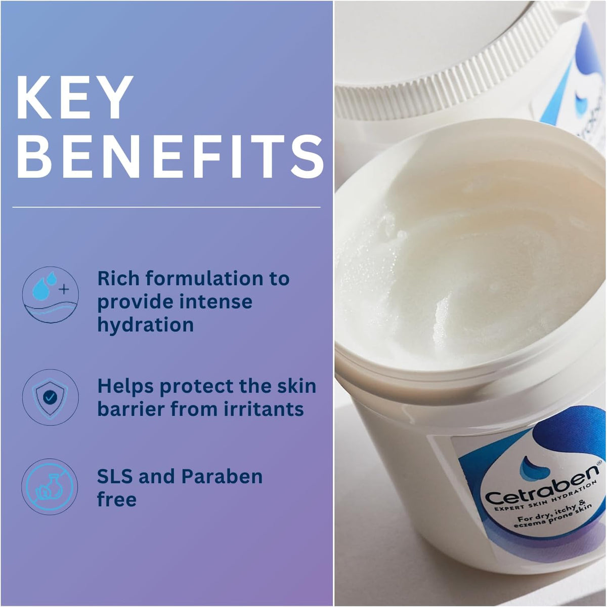 Cetraben Flare Up Overnight Ointment, Relieves Dry, Itchy & Eczema-Prone Skin, Rich Formulation for Intense Hydration, Protects Skin from Irritants, For Overnight Use, Fragrance Free, 1 x 120g