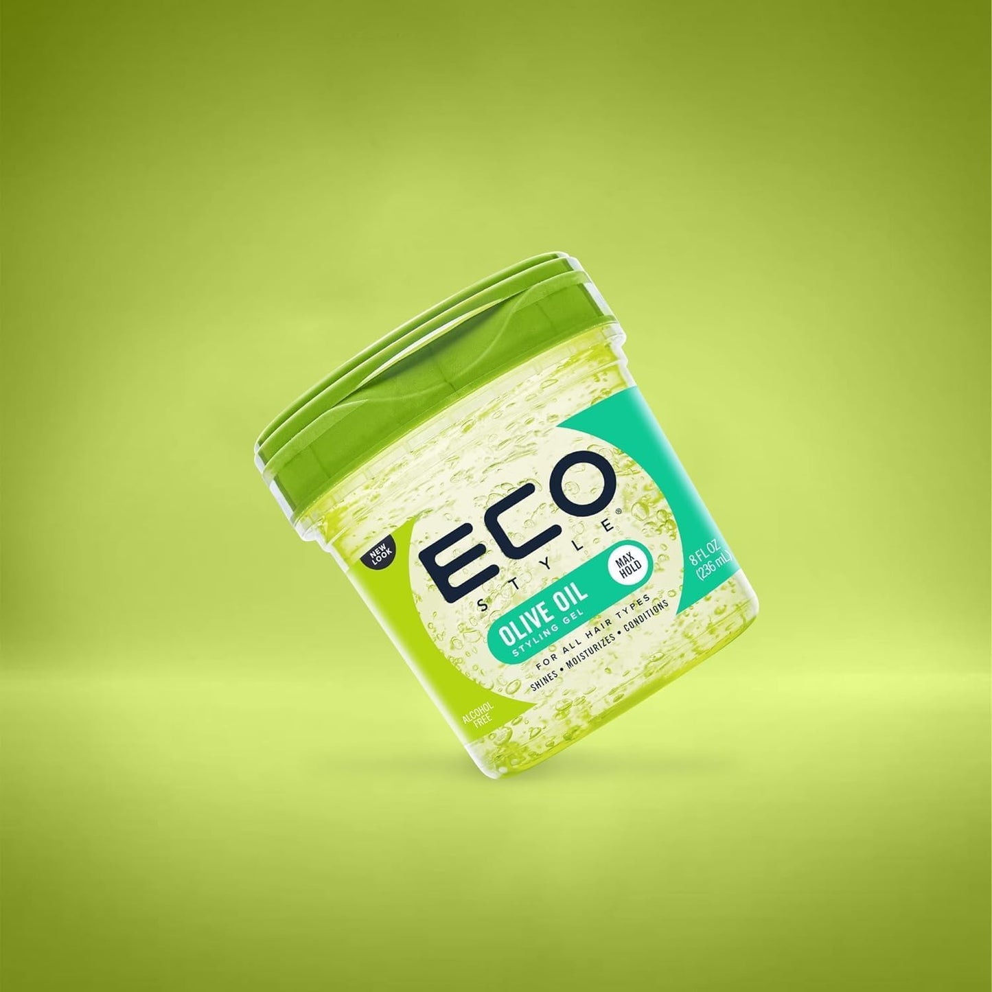 Eco Style Olive Oil Eco Styler Hair Gel, Hydrate and Style, Alcohol-Free, 236 ml (Pack of 1) | Green