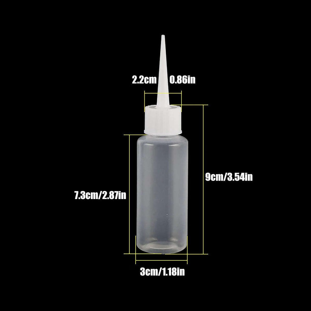 IRYNA 8Pcs Squeeze Applicator Bottles 50ml Plastic Squeeze Bottles Salon Hair Color Applicator Bottle for Paint Art, Craft, Liquids, Glue