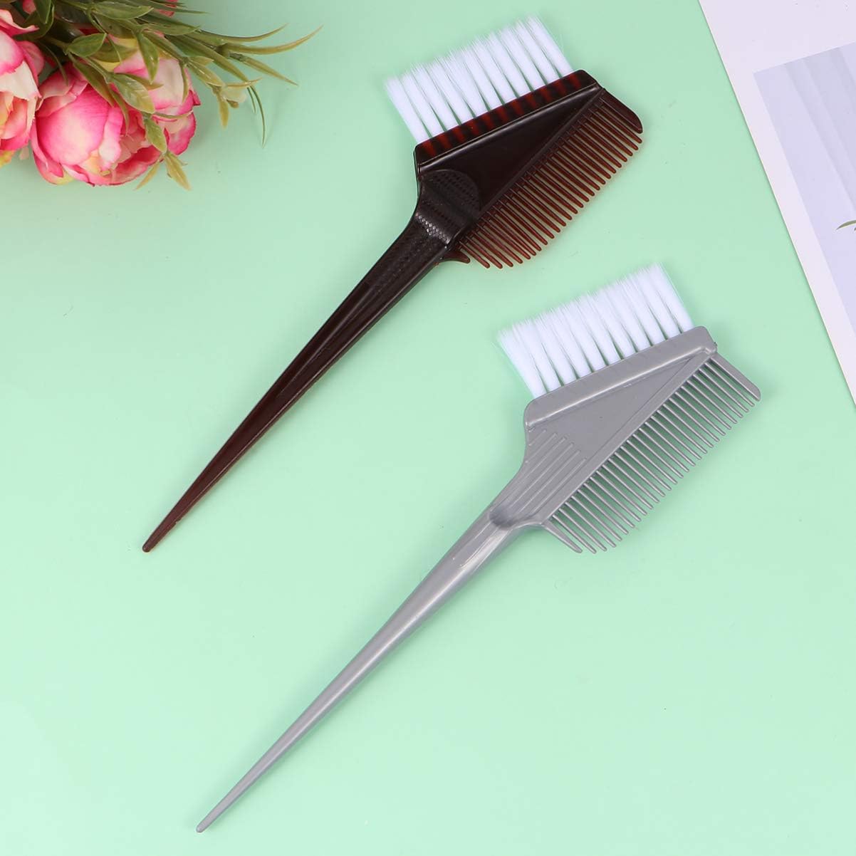 FRCOLOR 4pcs Hair Dye Coloring Brushes Set, Hair Tint Brush Applicator for Salon and Home Use