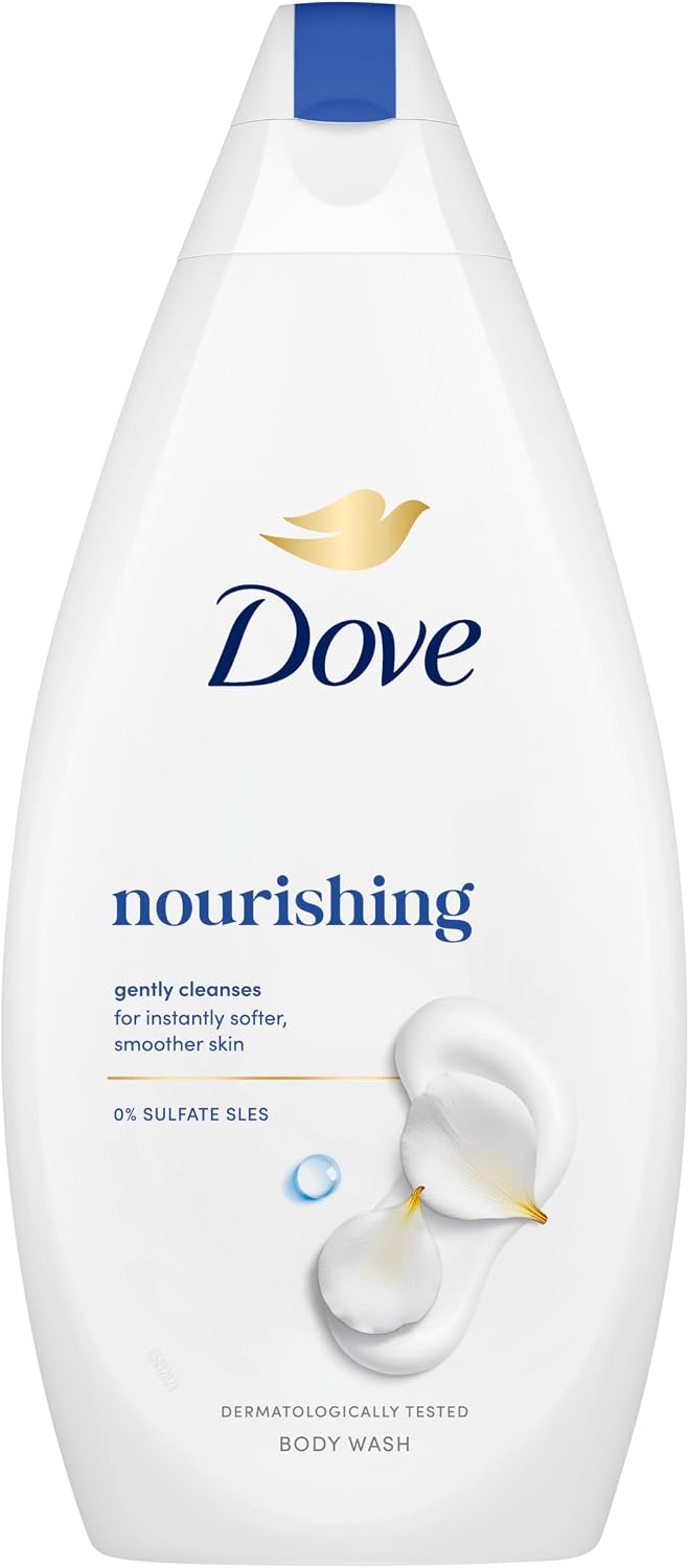 Dove Nourishing Body Wash Soft Smooth Creamy Gentle Skin Cleanser Pack 6 x 450ml