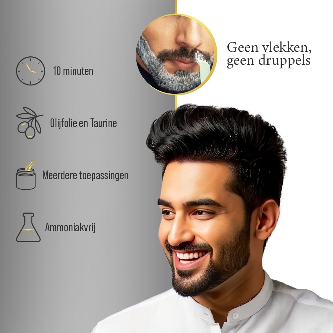 Bigen Men's Beard Colour | No Ammonia Formula with Aloe Extract & Olive Oil - 103 Dark Brown