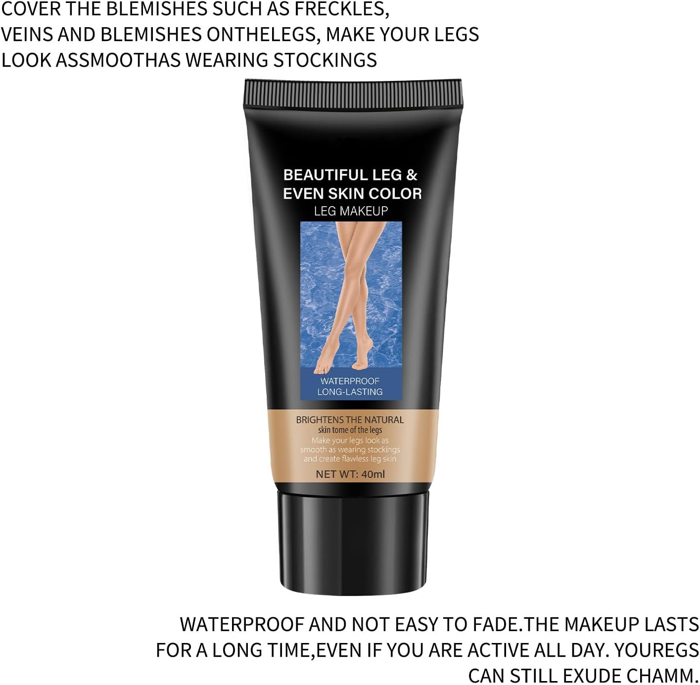 Body Coverage Perfector with Extra Large Brush, Leg Makeup Waterproof No Transfer, Body Perfector, Leg and Body Makeup, Tattoo Cover up Makeup, Leg Make Up, Body Concealer for Mature Skin (Natural)