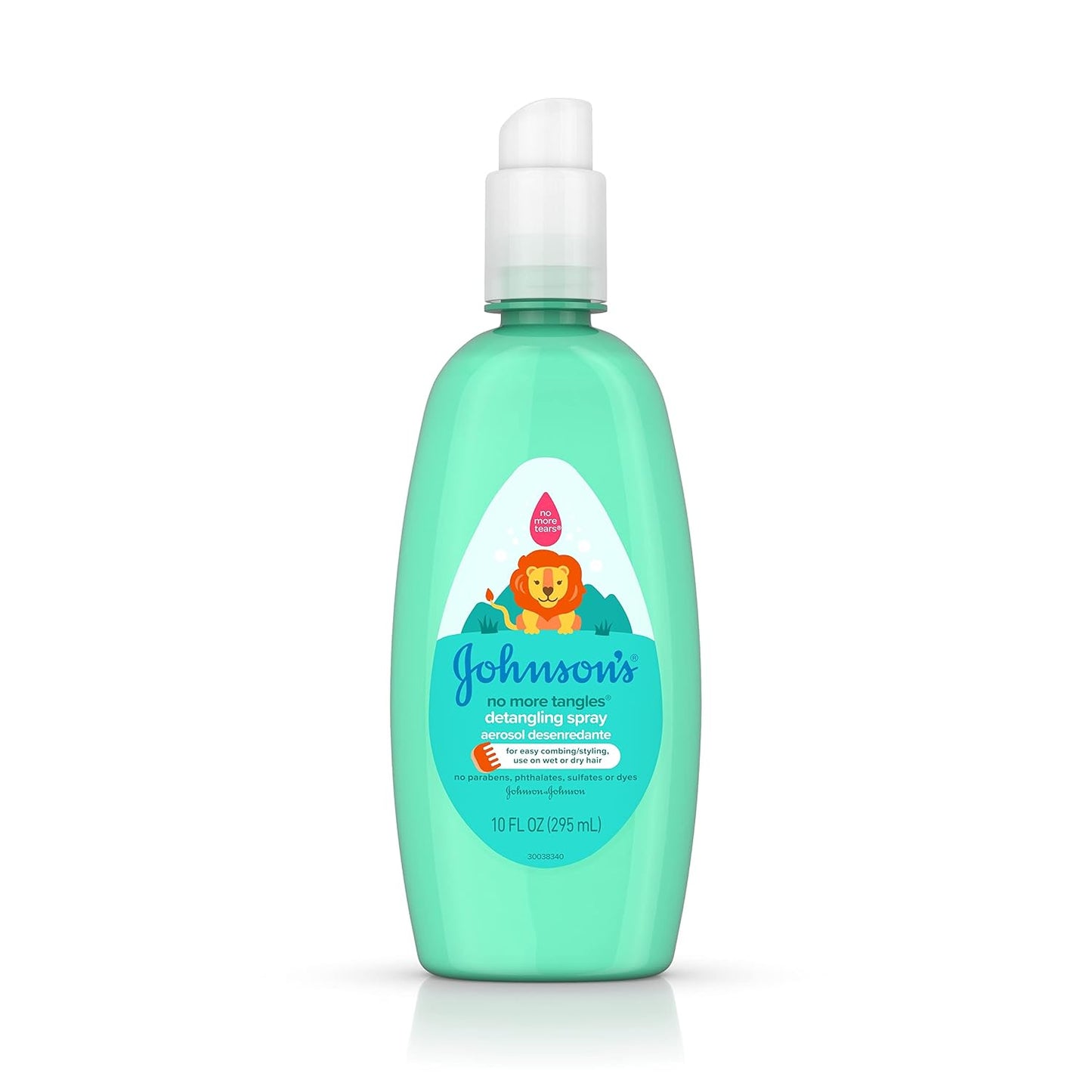 Johnson's Baby No More Tangles Tear Free Toddler & Kids Detangling Spray, Paraben Free, 10 Fluid Ounce (Pack of 3)
