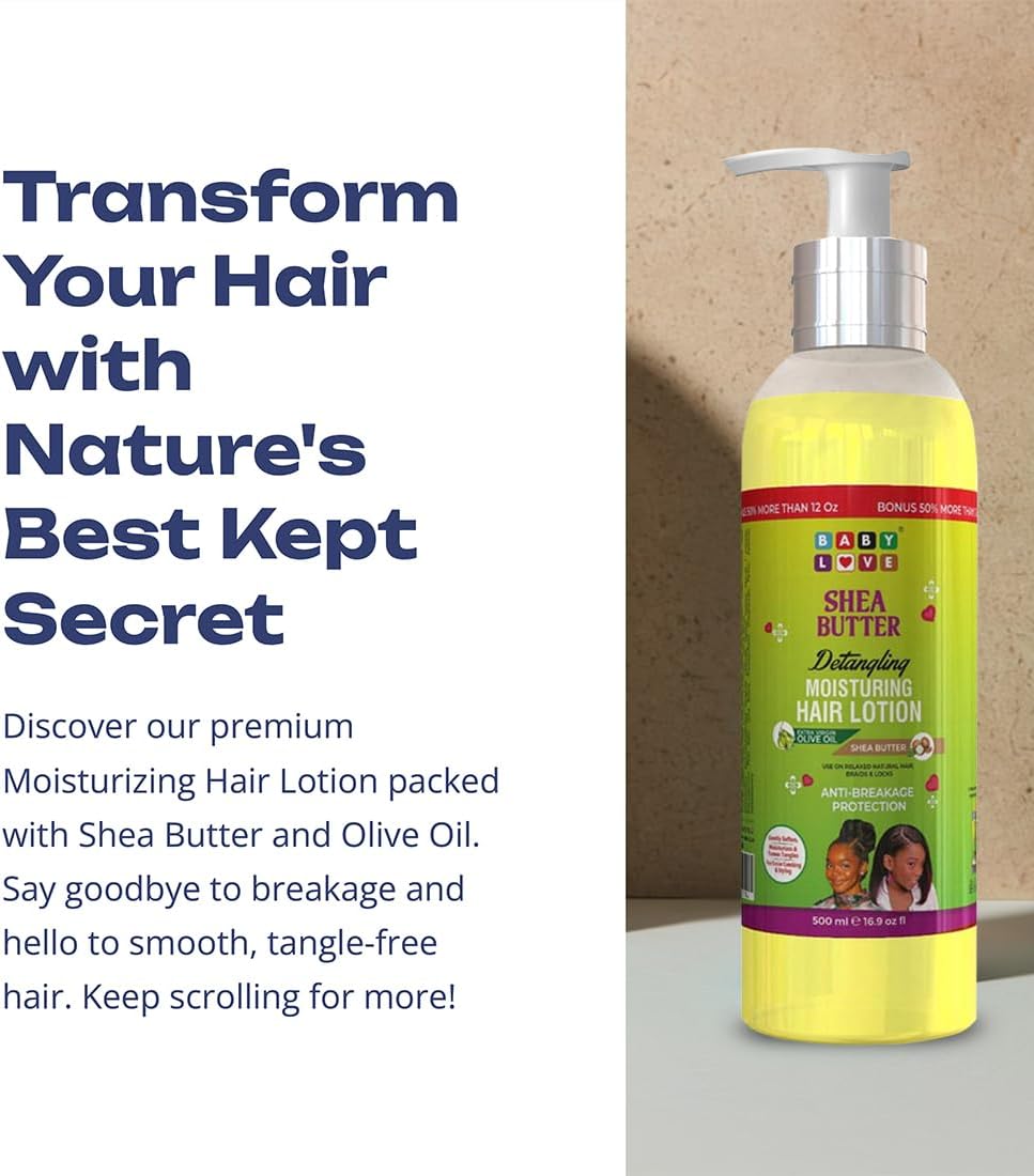 BABY LOVE KIDS NATURAL SHEA BUTTER DETANGLING MOISTURIZING LOTION 500ML