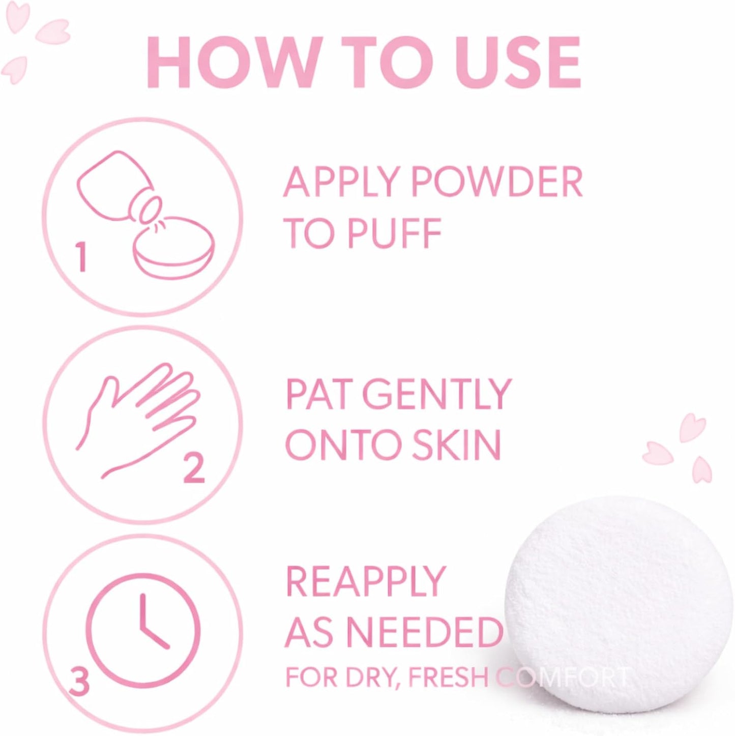 New Nuage Talc Free Body Powder, Cherry Blossom and Waterlily Scent, 250g, 2 Pack with 2X Upgraded Powder Puffs, Anti-Chafing, Absorbs Moisture for Men & Women | AJ Traders Bundle |