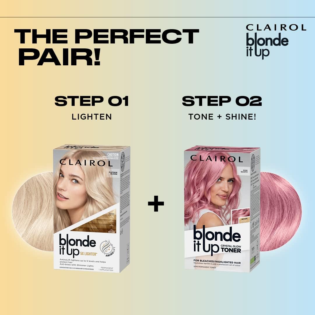 Clairol Blonde It Up Crystal Glow Toner Kit - Luminous Pearl (Pack of 2)