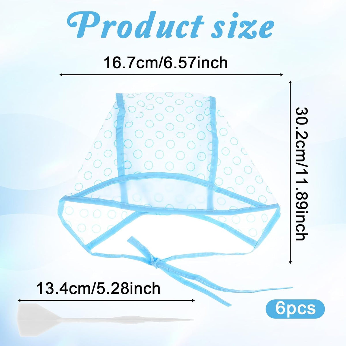 6 Pcs Hair Highlighting Caps, Hair Coloring Cap with Plastic Hooks Disposable Highlighting Dyeing Cap for Salon Hairs Dyeing Hairdressing