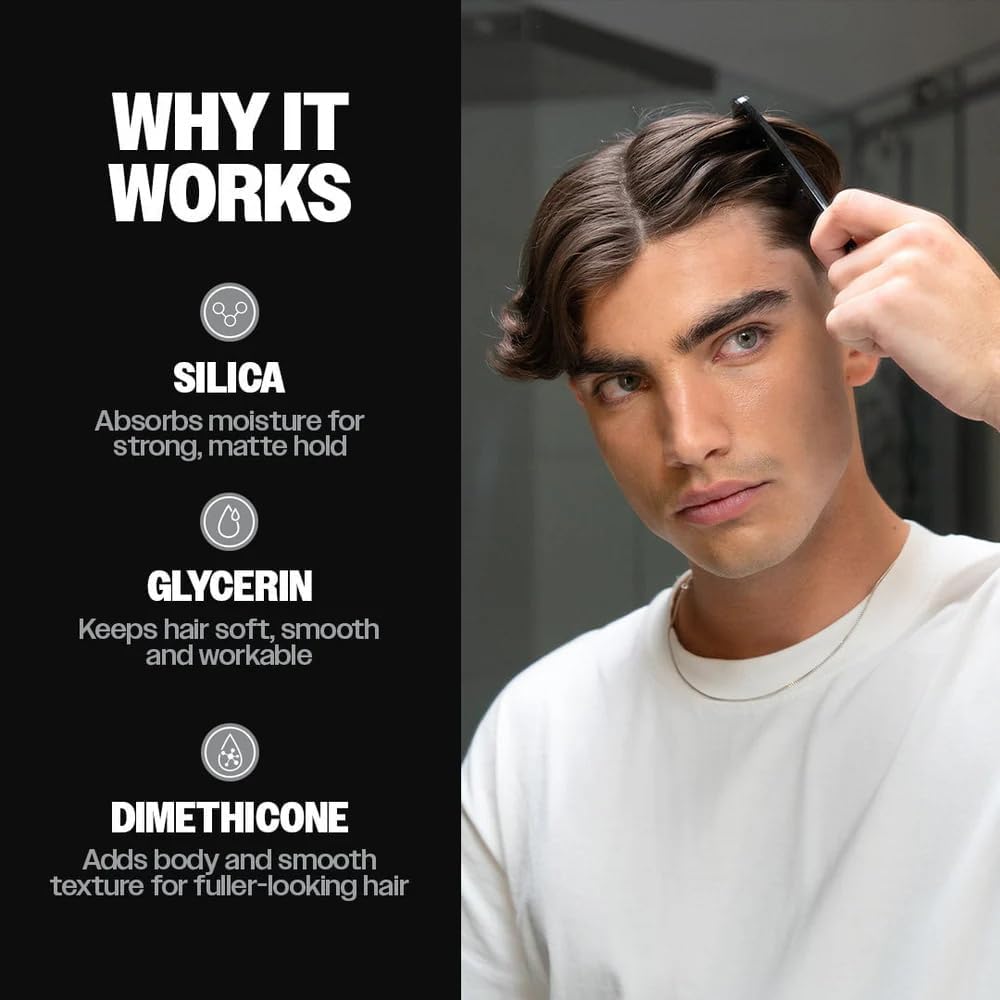 Slick Gorilla Hair Styling Powder for Men, Texture Powder 20g | Matte texture powder for volume, root lift, no shine and lightweight hold