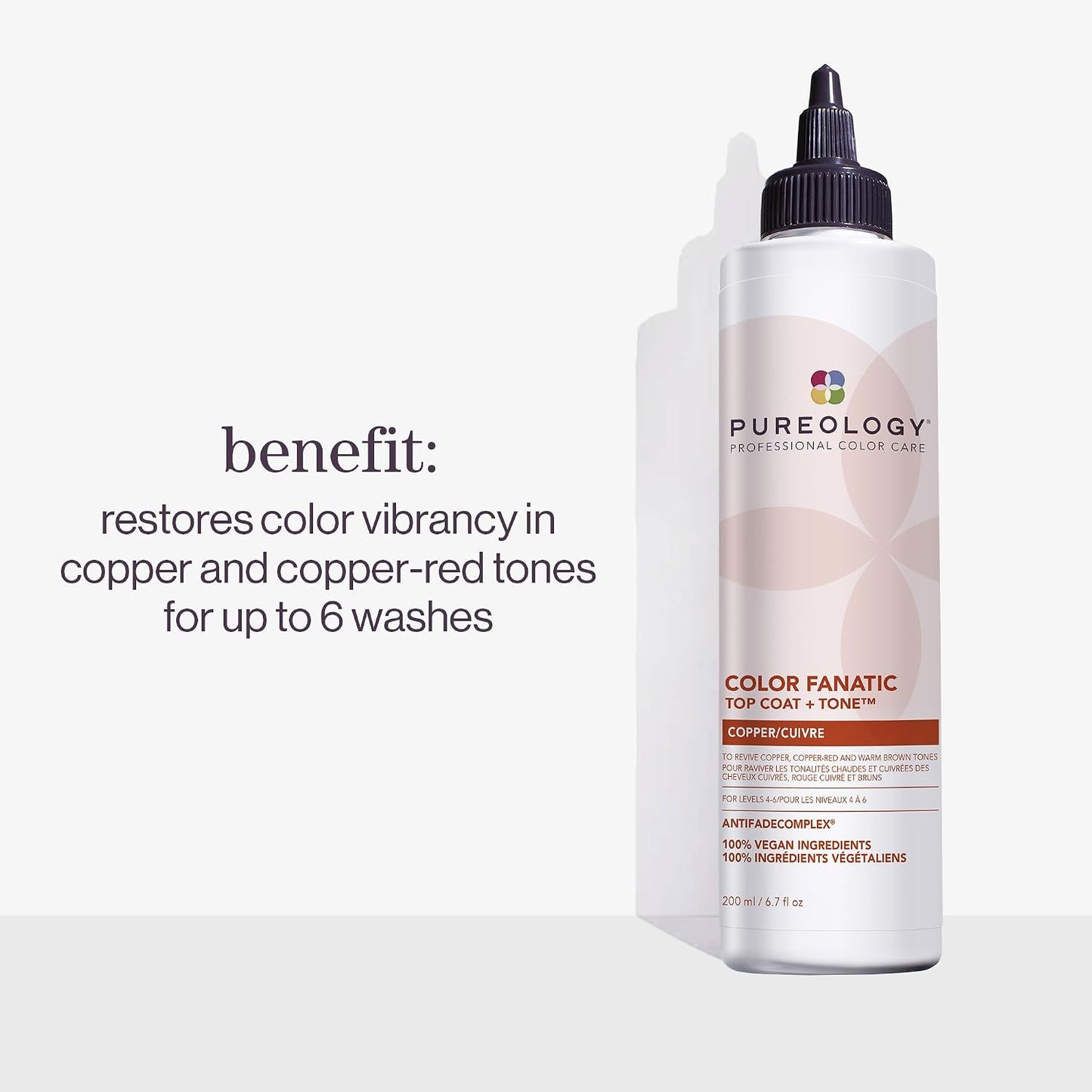 Pureology Color Fanatic Top Coat and Tone Glaze Copper 200 ml