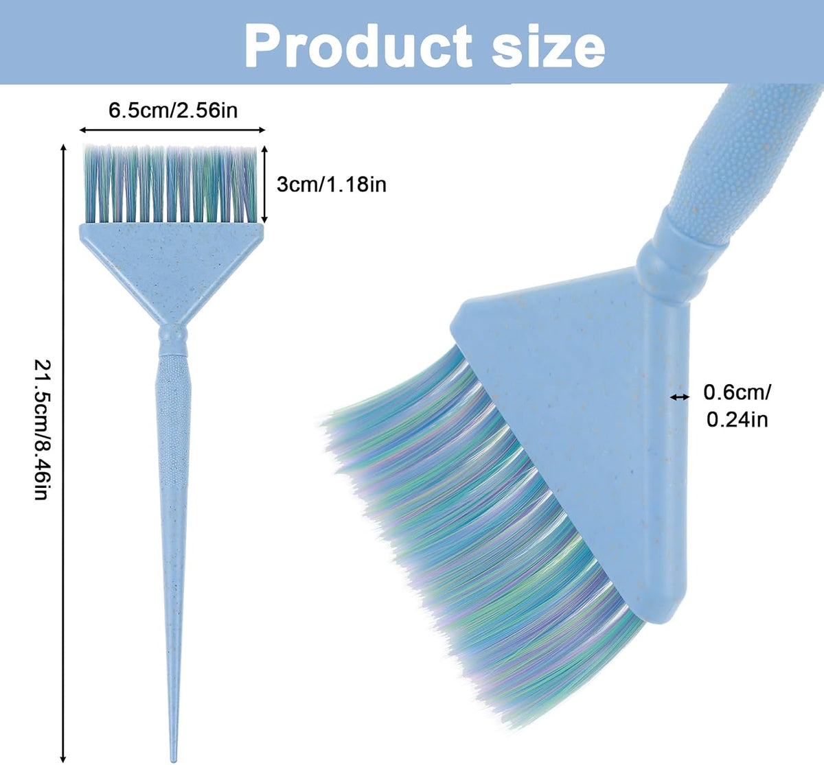 5 Pcs Hair Colour Brush, Coloful Dye Brush, Professional Coloring Tint Brush,Hair Dying Brush for Hair Coloring Root Touch Up and DIY Hairs Treatment