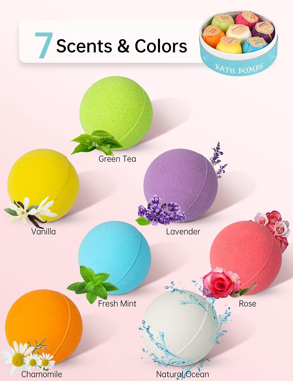 Bath‑time bliss with Aofmee’s 7‑piece bomb set
