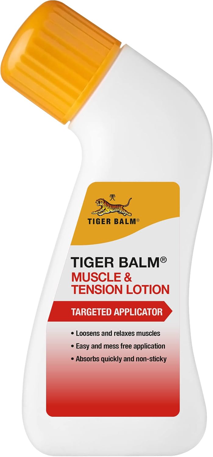 Tiger Balm Muscle & Tension Lotion (80ml), with No Mess Applicator, for Muscle Tension, Loosens & Relaxes Muscles