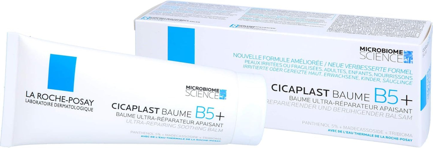 La Roche-Posay Cicaplast Baume B5+, Multi-Purpose Ultra-Repairing Soothing Balm, Skin Barrier Repair, Panthenol, Madecassoside, Prebiotic Tribioma for Irritated Sensitive Skin, 100ml