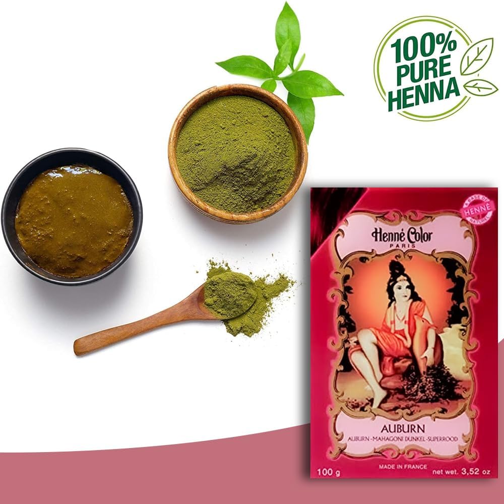 Henne Color Henna Powder 100g (Pack of 3) (Auburn)