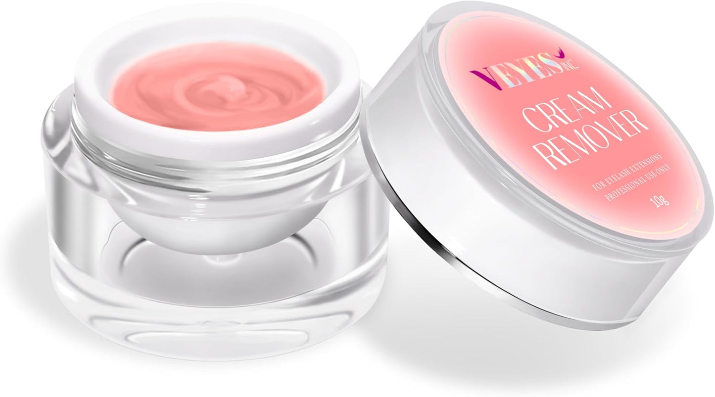 VEYES INC Cream Lash Remover for Lash Extensions 10g Low Irritation Eyelash Glue Remover Supplies for Lash es Techs Peach