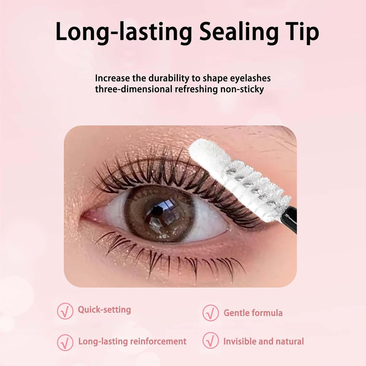 2-in-1 Lash Bond & Seal, Strong Hold Cluster Lash Glue for DIY Eyelash Extensions, Individual-Lashes Glue for Sensitive Eyes
