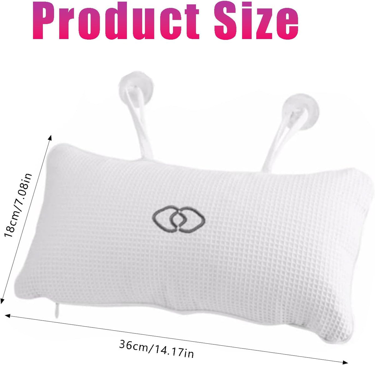 Non-Slip Bathtub Pillow, Bath Pillow Waterproof for Bathroom Home Spa Headrest Neck Rest Back Support