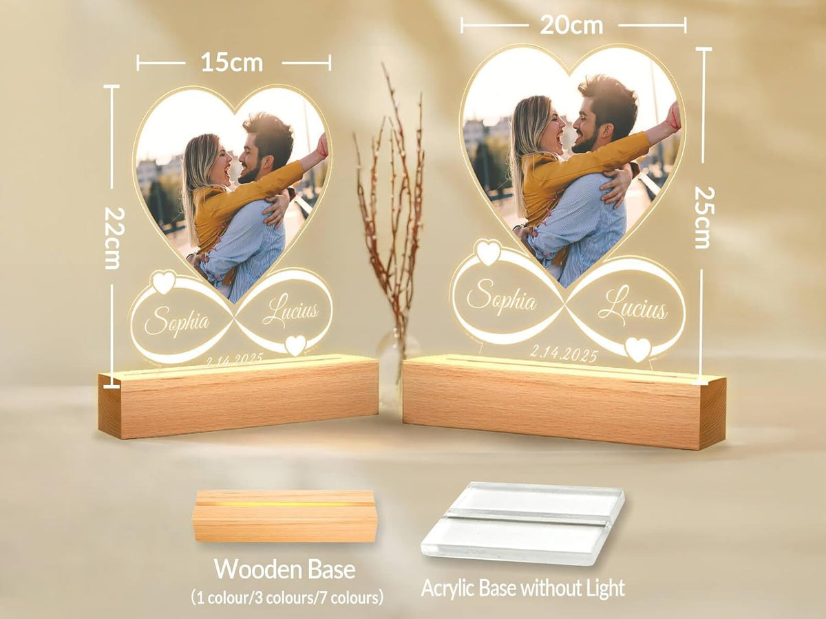 Personalised Anniversary Birthday Gifts for Women Men, Personalised Photo Frame, Personalised Picture Frame, Personalised Wedding Photo Gifts for Him Her Girlfriend Boyfriend Couple