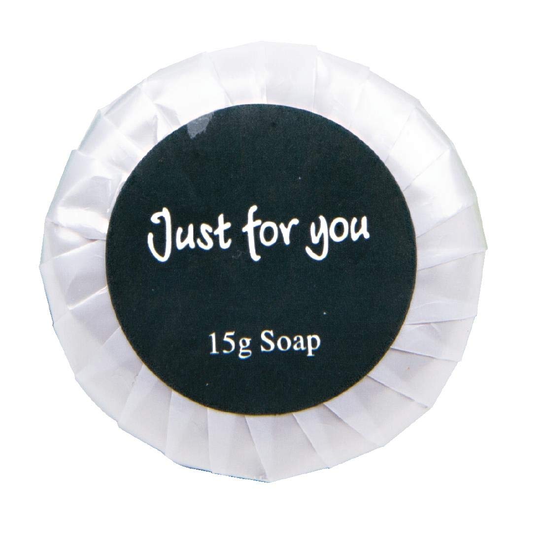 Travel Toiletries - Just for You Soap 20ml (Pack of 100), Weight: 15 grams per Soap, Dimensions: 45(Dia) x 10mm, REACH Compliant Hotel Soaps, Pleasant Fragrance, Individually Wrapped Soaps | GF951