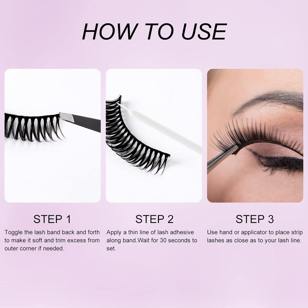 FADLASH Clear Eyelash Glue - Super Strong Hold, Sensitive, Waterproof, White Strip, Latex Free Lash Adhesive - 5.5ml (0.18 Fl. OZ)