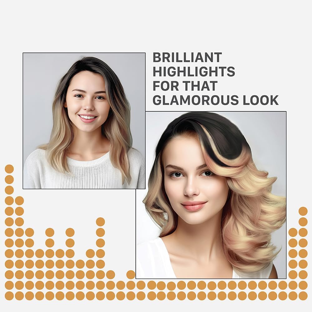 Streax HC Highlighting Kit Blonde Hair Colour, Vibrant Blonde 180g 12 gm Box