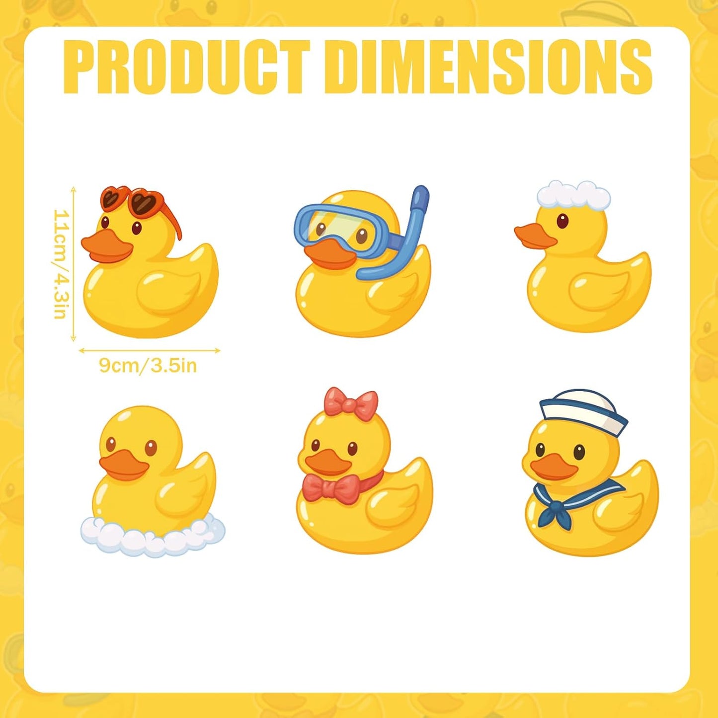 24pcs Duck Non-Slip Bathtub Stickers, Anti-Slip Shower Floor Decals with Scraper for Bathroom Tubs Shower Floors Stairs Kids & Elderly Protection (6 Styles)